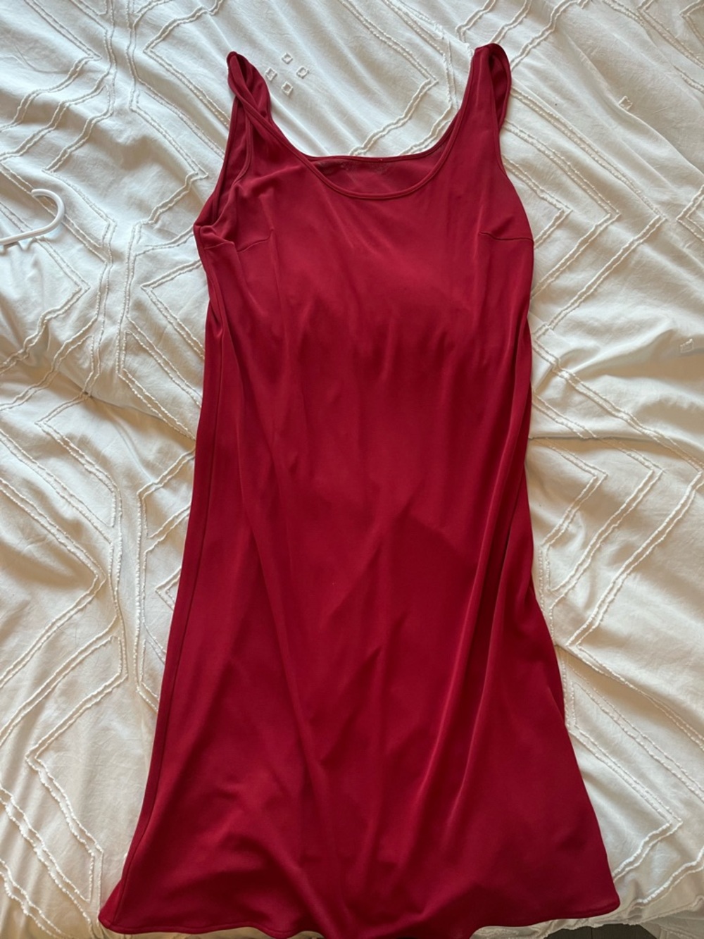 Sleeveless Red Slip Dress